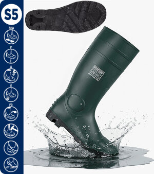 BOTA POCERA NITRILO Y PVC PUNTERA Y PLANTILLA DE ACERO WORKTEAM P2201