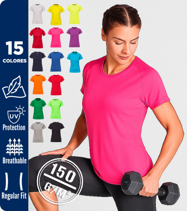 CAMISETA TÉCNICA DEPORTIVA MUJER 150 Grms. PAYPER RUNNER LADY