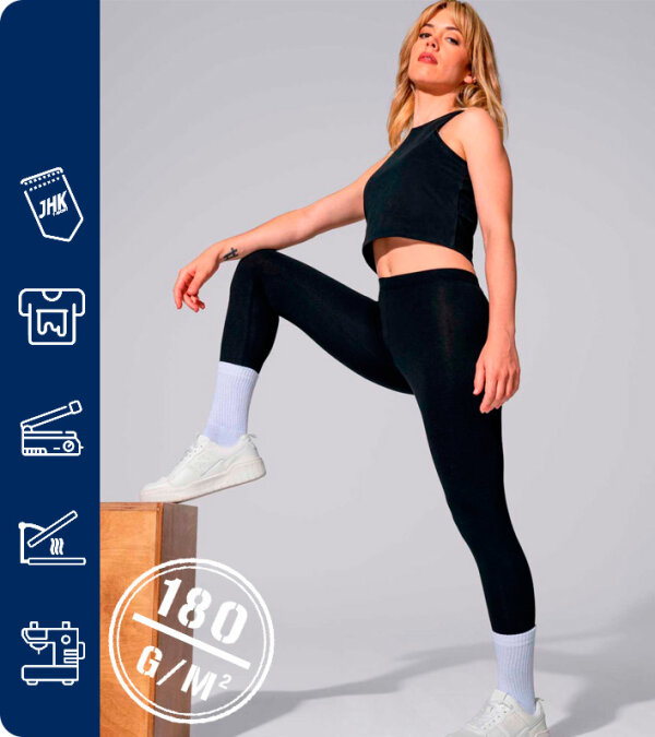 LEGGINGS MUJER CINTURA ELÁSTICA  -180Grms. JHK SPLEGGINSL