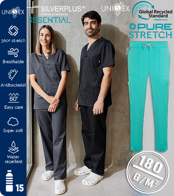 PANTALÓN PIJAMA PURESTRETCH RECTO UNISEX VELILLA 533020S ATLAS