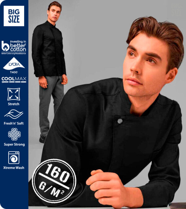 CHAQUETA COCINA HOMBRE CUELLO CHAL 160Grms. ROYAL PAYPER