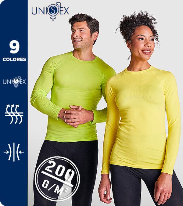 CAMISETA TÉRMICA UNISEX MANGA LARGA TEJIDO REFORZADO 200Grms. ROLY PRIME 0365