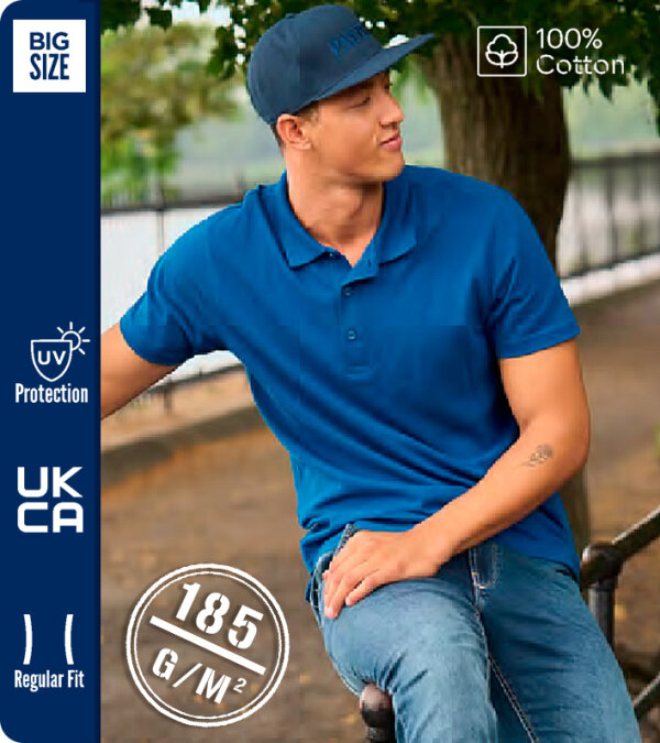 POLO ALGODÓN HOMBRE MANGA CORTA 185 Grms. ROME PAYPER