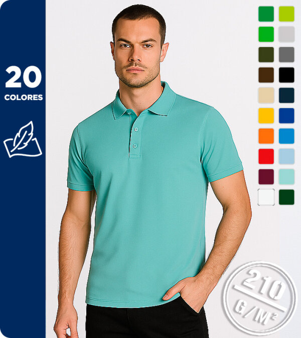 POLO  65Pol/35Alg.  210g MUKUA MK215CV GIBSON COLOR