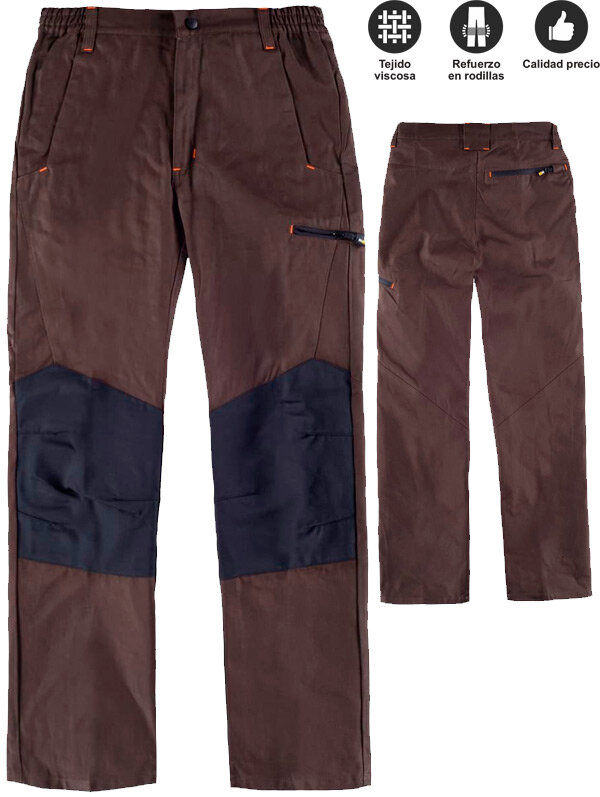 PANTALÓN TEJIDO VISCOSA CON REFUERZOS 240 Grms WORKTEAM B1460