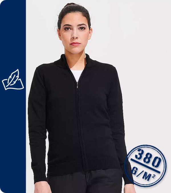 CHAQUETA DE PUNTO CREMALLERA COMPLETA MUJER 380Grms. SOL'S GORDON WOMEN 00550