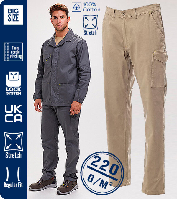 PANTALÓN ALGODÓN LIGERO TEJIDO ELÁSTICO  STRETCH 220 Grms. POWER STRETCH SUMMER PAYPER