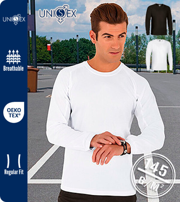 CAMISETA TÉCNICA MANGA LARGA -100% POLIÉSTER 145 Grms. VALENTO CROSSING