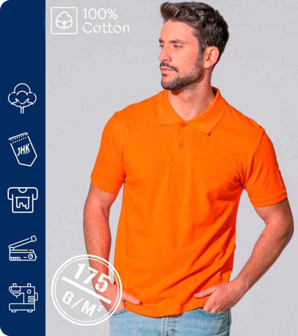 POLO OCEAN HOMBRE 100% ALGODÓN MANGA CORTA 175 Grms JHK POLOCEAN  