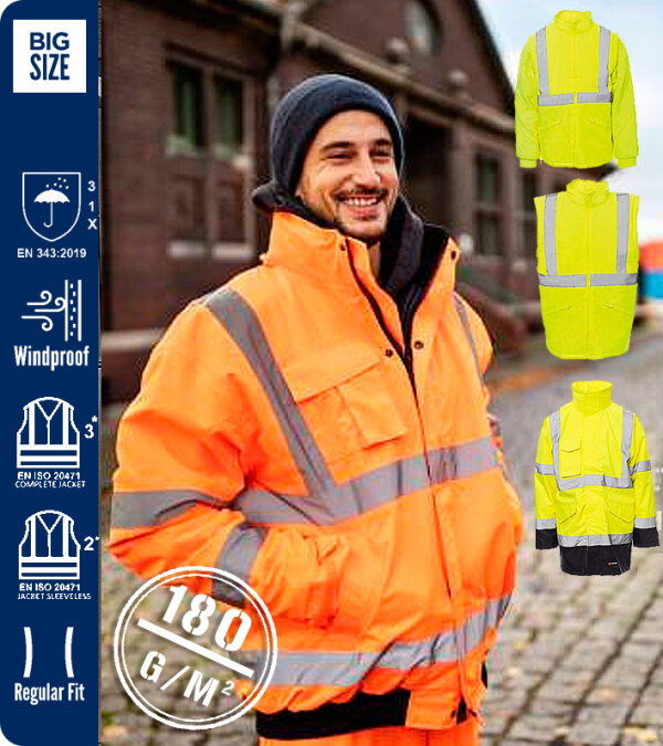 PARKA IMPERMEABLE BICOLOR TRIPLE USO A.V. INTERIOR Y MANGAS EXTRAIBLES 180 Grms. DOCKYARD PAYPER