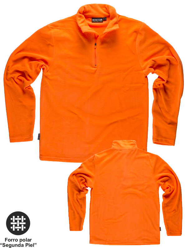 SUDADERA POLAR SEGUNDA PIEL MEDIA CREMALLERA  160 Grms WORKTEAM S4001