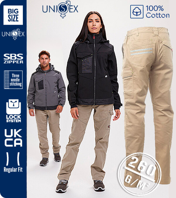 PANTALÓN UNISEX MULTIBOLSILLOS 250 Grms. WORKER PRO PAYPER 