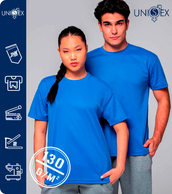 CAMISETA TÉCNICA UNISEX  OCEAN  130 Grms. JHK SPORTOCEAN