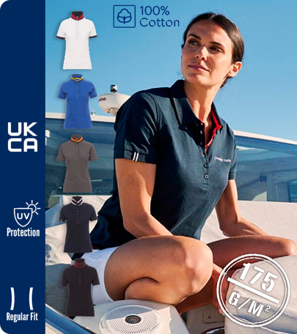 POLO LIGERO DE MUJER CUELLO BICOLOR MANGA CORTA 175Grms PAYPER MEMPHIS LADY