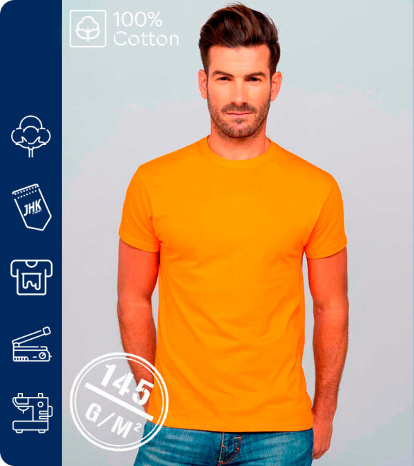 CAMISETA  OCEAN 100% ALGODÓN HOMBRE MANGA CORTA 145 Grms. JHK TSOCEAN