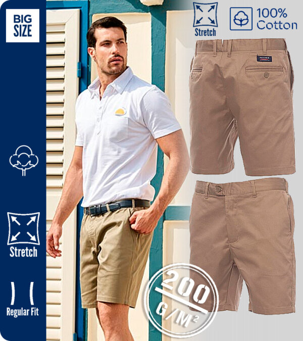 BERMUDAS ALGODÓN CLÁSICAS STRETCH HOMBRE 200Grms. BOAT PAYPER