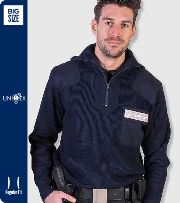 JERSEY VIGILANTE UNISEX CUELLO ALTO MEDIA CREMALLERA CON REFUERZOS TEXTIL-R ELITE 302