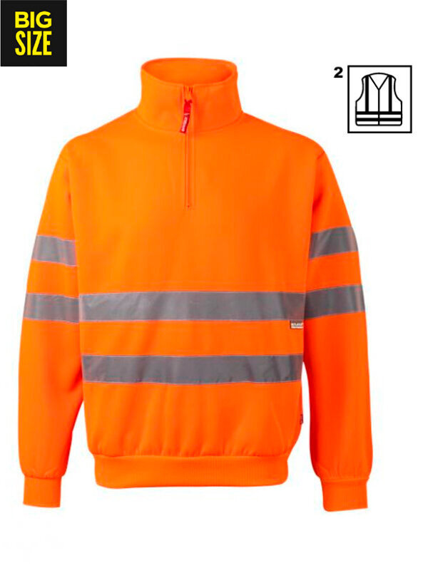 SUDADERA MEDIA CREMALLERA CINTAS REFLECTANTES VELILLA 305702 BIG SIZE