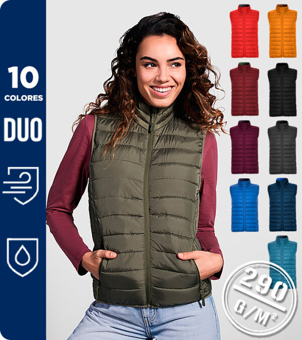 CHALECO MUJER ACOLCHADO TACTO PLUMA 290Grms. ROLY OSLO 5093