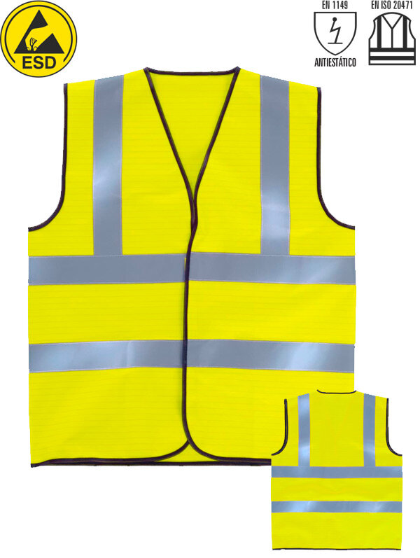 CHALECO ANTIESTÁTICO A.V.   130 Grms WORKTEAM HVTT90