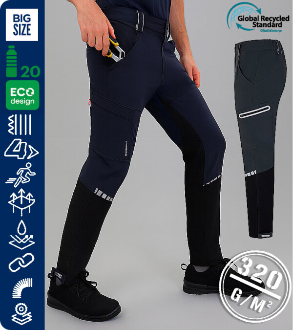 PANTALÓN TÉCNICO ELÁSTICO HIDROFUGO - RECICLADO 320Grms. V.DYNAMIX VELILLA 103035X