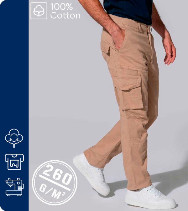 PANTALÓN  HOMBRE ALGODÓN TEJIDO ELÁSTICO STRETCH ARIZONA - 260Grms JHK WKARIZONA