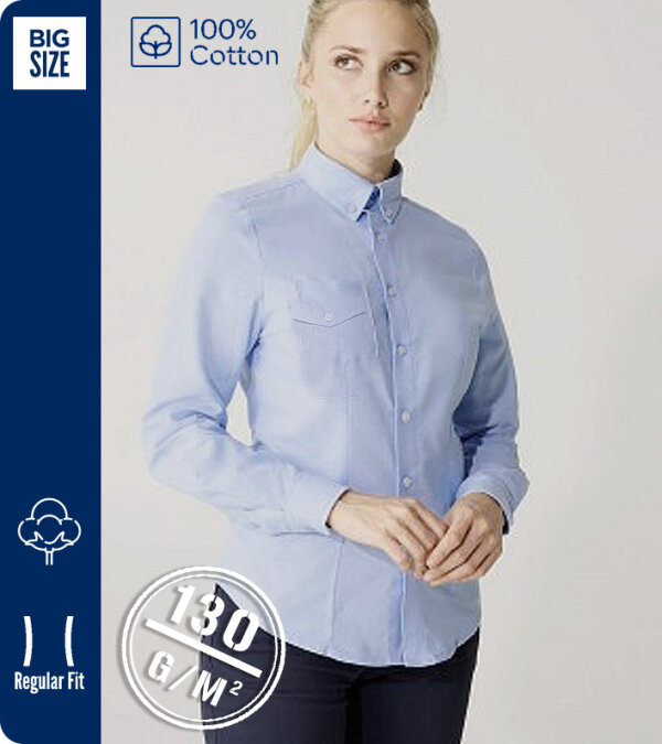 CAMISA ALGODÓN  CON BOLSILLO MANGA LARGA MUJER 130 Grms. SPECIALIST LADY PAYPER