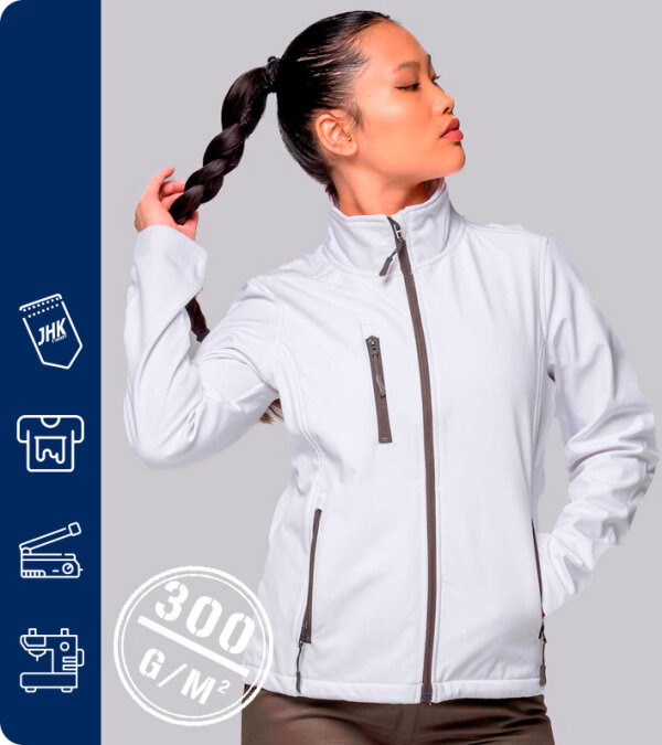 CHAQUETA MUJER SOFTSHELL TRICAPA -300Grms JHK SOFTJACKL