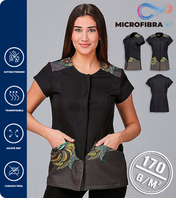 BLUSA MANGA CORTA CUELLO REDONDO MUJER MICROFIBRA  170 Grms. GARYS ALAMO 600056