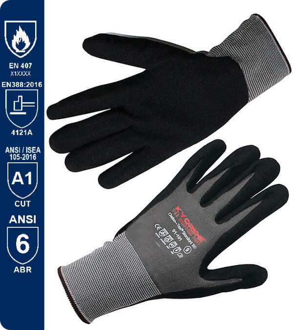 GUANTES  KYORENE  CON REFUERZO   01-101 PAYPER- PACK 12 pares