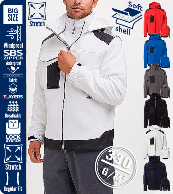 CHAQUETA TEJIDO ELÁSTICO DE SOFT SHELL 330 Grms.  PERFORMER 2.0 PAYPER