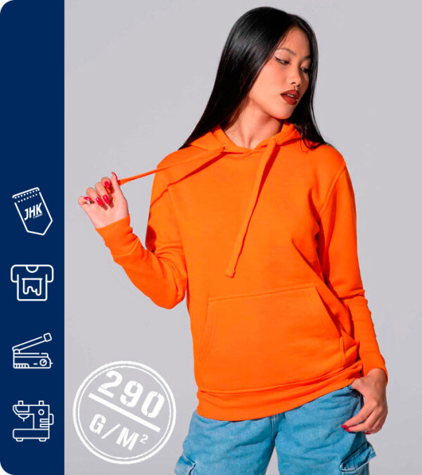 SUDADERA CAPUCHA LADY KANGAROO 290 Grms. JHK SWULKNG