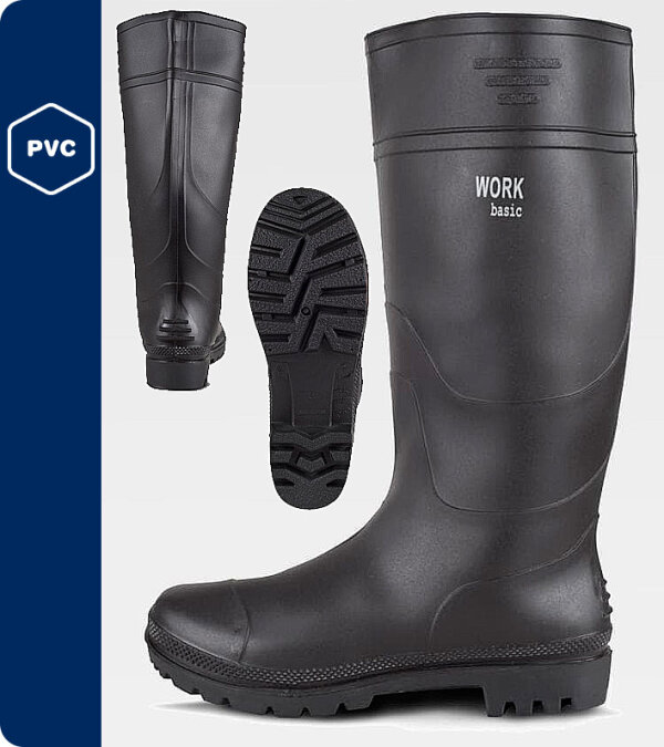 BOTA POCERA NEGRA PVC WORKTEAM P2301