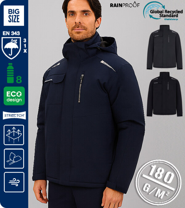 CHAQUETA TÉCNICA  ACOLCHADA CAPUCHA IMPERMEABLE-RECICLADA  V.DYNAMIX VELILLA 206035