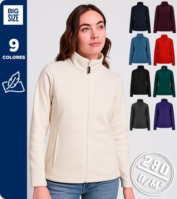 CHAQUETA POLAR MUJER 280Grms. MUKUA PERTH WOMAN FZ280W