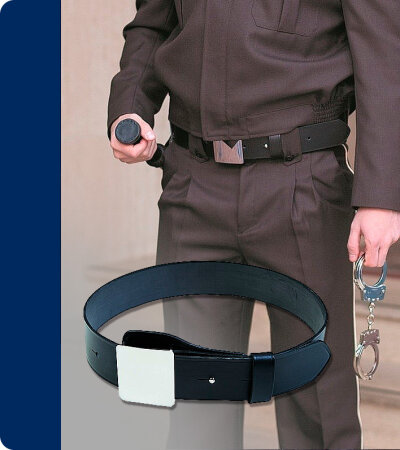 CINTURON VIGILANTE DE PIEL ANCHO 5cm CHAPA DE NIQUEL LINEA SECURITY TEXTIL-R ÉLITE 600