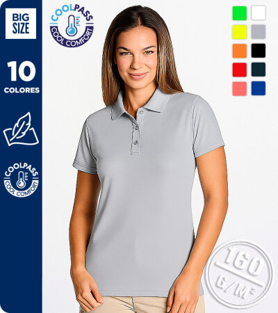 POLO TÉNICO MUJER MANGA CORTA MICRO BIRD EYE - MUKUA BOGAN PS160W
